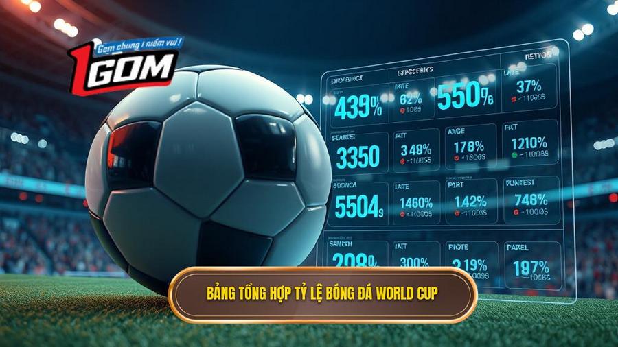 2. Bảng tổng hợp tỷ lệ bóng đá World Cup